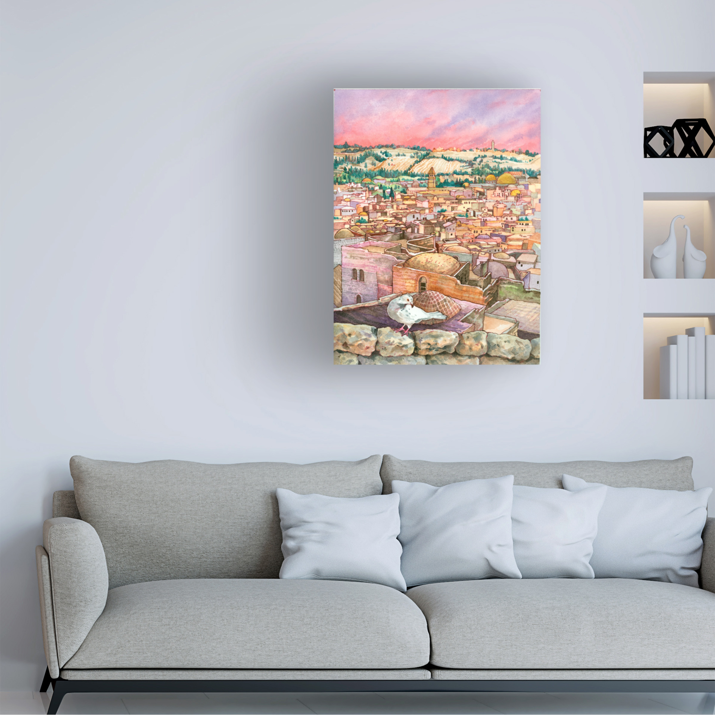 Wendy Edelson 'Jerusalem Dove' Canvas Art