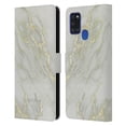 thumbnail image 1 of Head Case Designs Officially Licensed Nature Magick Marble Metallics Yellow Leather Book Wallet Case Cover Compatible with Samsung Galaxy A21s (2020), 1 of 6