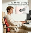 thumbnail image 4 of ALLJOY Lumbar Support Massager Pillow with Heat, Back Massager for Pain Relief, Neck Massger, 3 Heating Levels & 4 Mode & 3 Intensities, Christmas&Birthday Gifts for Women Men, 4 of 9