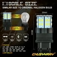 thumbnail image 3 of Pair 3157 LED Tail Brake Reverse Light Bulbs 6000K White - for Cadillac Escalade 1999-2006, 3 of 8