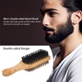 thumbnail image 4 of Beard Brush Creative Double Sided Wooden Mustache Brush Beard Comb for Men, 4 of 10
