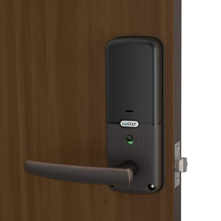 Lockly - Secure Plus Smart Lock Bluetooth Replacement Latch with Touchscreen/Fingerprint Sensor/Key Access/Auto Lock - Venetian Bronze