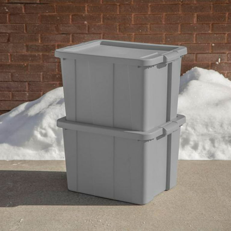 Hefty 18gal Max Pro Storage Tote Gray