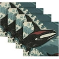 thumbnail image 5 of Whales Cloth Napkins Set of 4,20x20 Inches Napkins Cloth Washable Reusable Soft for Dinner,Wedding,Parties,Home Dinner,Tableative Decor Gift, 5 of 7