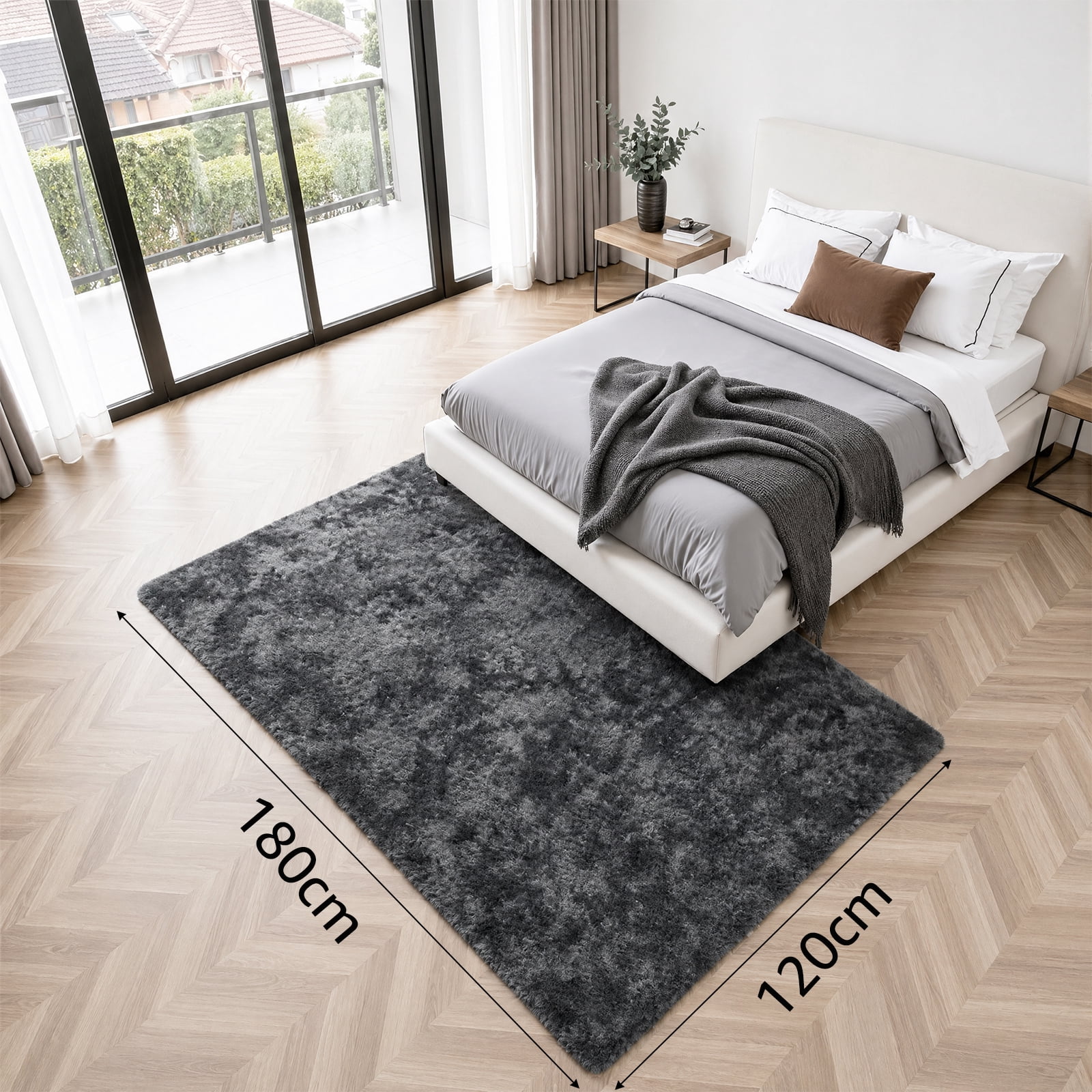 YEERSWAG 4'x6'Area Rugs Fluffy Rug Indoor Shaggy Rugs Area Rugs for Living Room Bedroom Carpet