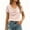 #436-Pink, variant on Women's Off Shoulder T-Shirt Ruched Waist Cinched Detail Short Sleeve Curved Neck Miu Fitted Cropped Silhouette Summer Fashion Base Blouse