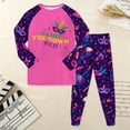 thumbnail image 2 of Huesdet Ensemble pour Tout-Petits Garçons et Filles Pantalon Long Régulier à Manches Longues Col Rond Imprimé 3D (6-7 Ans, Rose Vif), 2 of 4
