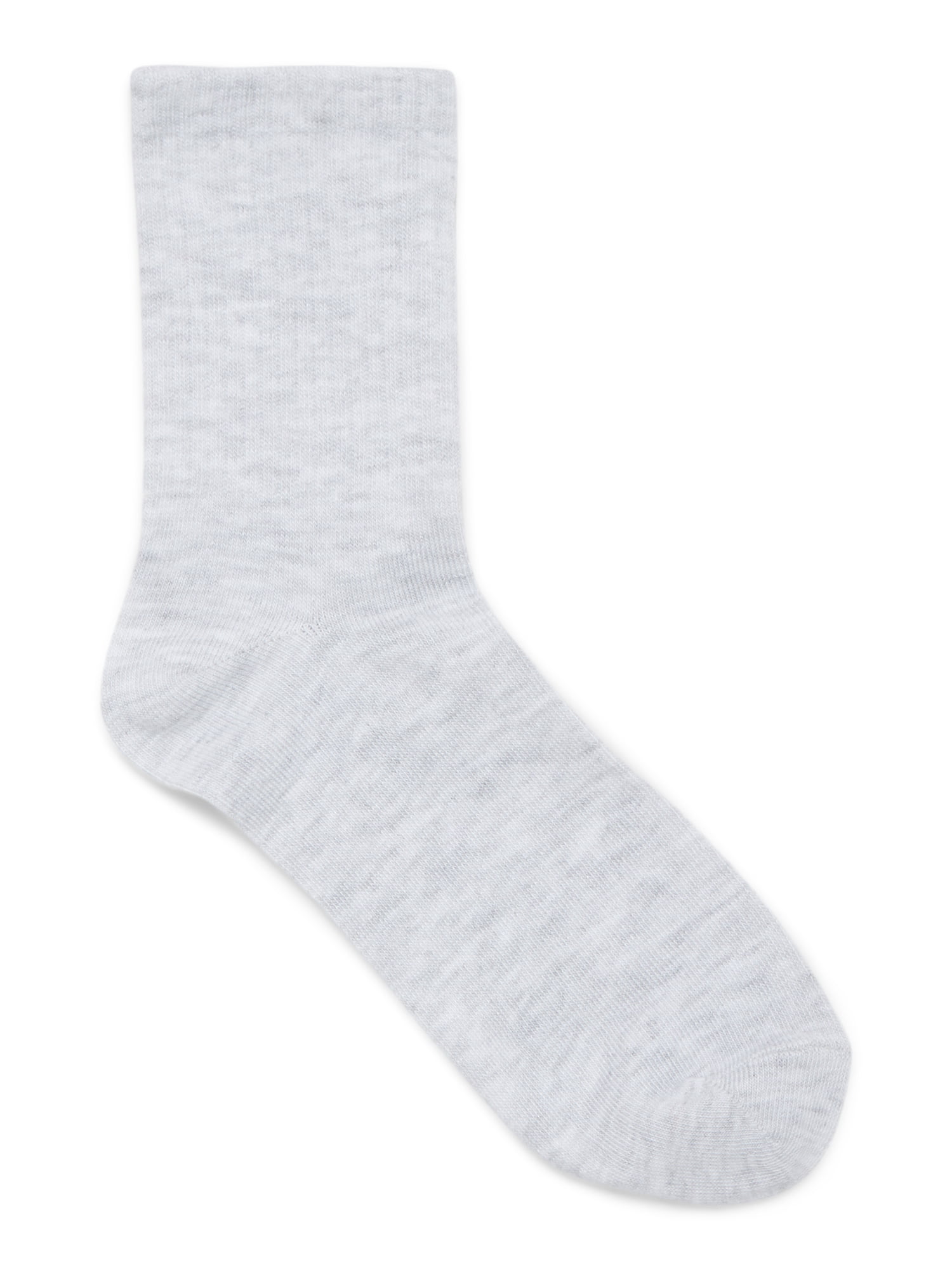 No Boundaries Women's Ribbed Mid Crew Socks, 6-Pack, Women's, Shoe Sizes 4-10
