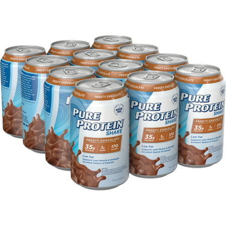 Pure Protein Shake, 35 Grams of Protein, Frosty Chocolate , 11 Oz, 12 (Best After Workout Shake)
