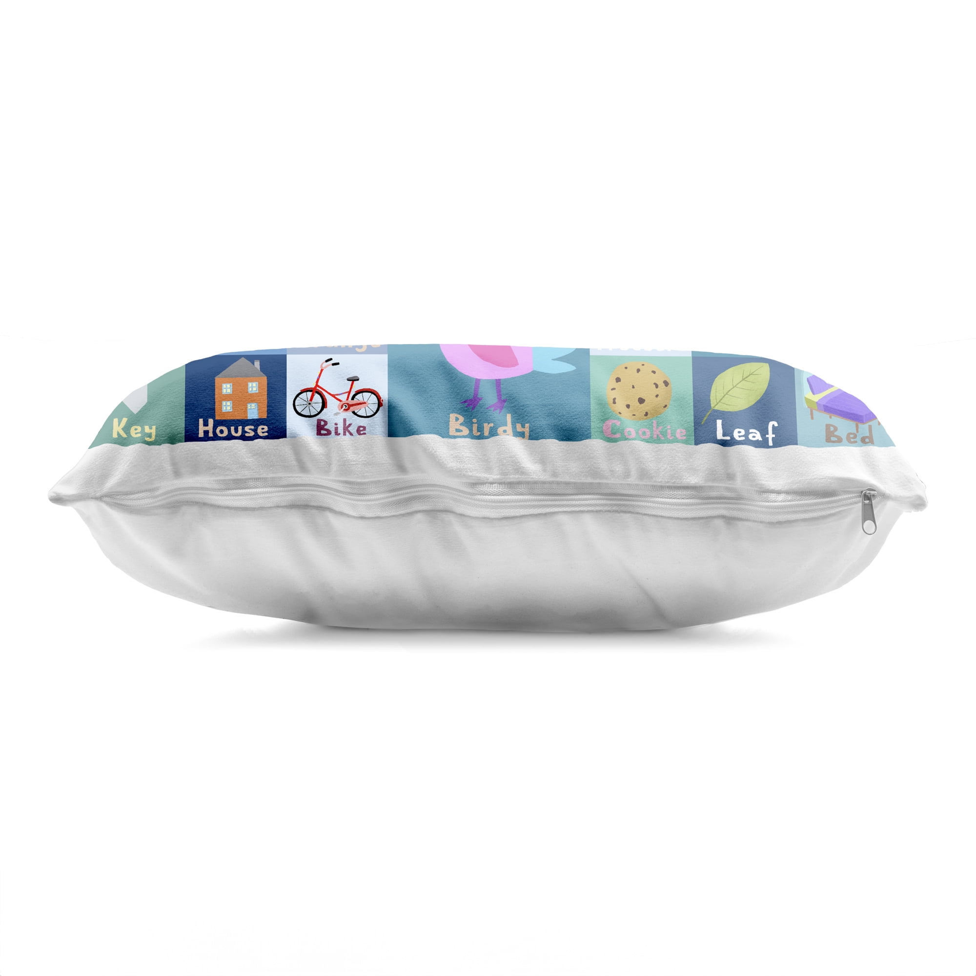 Stupell Industries Blue First Words Decorative Printed Throw Pillow, design by Carla Daly, 14 x 7 x 20
