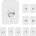 thumbnail image 1 of LOVEVER Adhesive Wall Hooks Adhesive Hooks Sticky 10PCS, 1 of 2