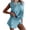 Sky Blue, variant on biudgviw Womens Summer 2 Piece Lounge Sets Soft Cotton Sleeveless Tank Tops with Split Front Skorts Shorts Workout Sets Travel Outfits