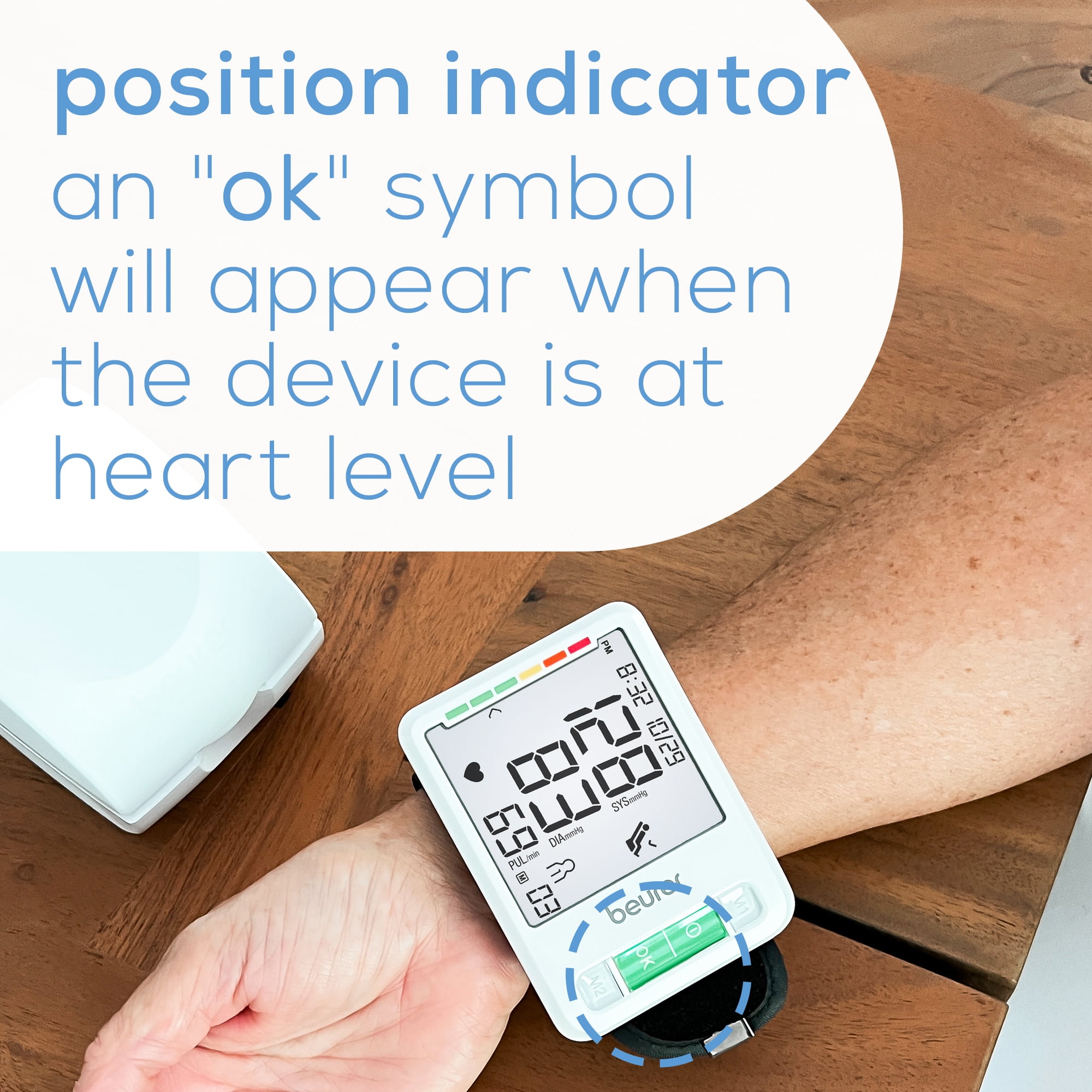 Beurer Series 800W Smart Bluetooth Blood Pressure Wrist Monitor, BC87W