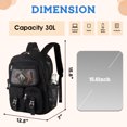 thumbnail image 3 of Dakimoe Mesh Backpack School Backpacks Large Capacity See Through Bookbag Stadium Approved with Multiple Compartments Pockets for School(Black), 3 of 8