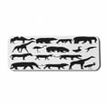 thumbnail image 1 of Animal Computer Mouse Pad, Wildlife Creatures Aligned on a Plain Background Tropic Lifestyle, Rectangle Non-Slip Rubber Mousepad Large, 31" x 12" Gaming Size, Charcoal Grey White, by Ambesonne, 1 of 2