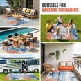 thumbnail image 4 of Orange Navy Blue Coral Outdoor Rug for Patio/Deck/Porch, Non-Slip Large Area Rug 6 x 9 Ft, Summer Beach Coastal Ocean Blue Wood Indoor Outdoor Rugs Washable Area Rugs, Camping Rug Carpet Runner, 4 of 8