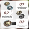 thumbnail image 3 of 2 hebillas de cinturón de toro de cuerno largo, estilo vaquero occidental, estilo rodeo texano, para hombre, accesorio vaquero, regalo para novio, bronce., 3 of 7