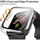 thumbnail image 5 of 2 PACK fundas para Apple Watch Protector de pantalla de 40mm Serie 6/SE/5/4, funda protectora completa de policarbonato duro para Apple Watch con vidrio templado para iWatch de 40mm Transparente, 5 of 10