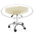 thumbnail image 4 of Saloniture Rolling Hydraulic Salon Stool with Large Seat - Adjustable Swivel Chair for Spa, Shop, Salon, Massage, Medical, Work or Office, Cream, 4 of 7