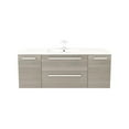 thumbnail image 3 of Cutler Kitchen and Bath Silhouette 48" Wood/Marble Bathroom Vanity in Aria Oak, 3 of 6