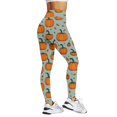 thumbnail image 2 of Gibobby Leggings Vinipiel Mujer Leggings sexy Halloween para mujer, ajustados y elegantes, capa base para uso diario（Aqua， S), 2 of 5