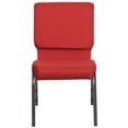thumbnail image 5 of BizChair 4 Pack 18.5''W Stacking Church Chair in Red Fabric - Silver Vein Frame, 5 of 10