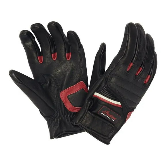 Indian Motorcycle  Mens Freeway Glove Padded Knuckles Touch Screen Leather Black- Medium 286465903
