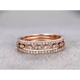 thumbnail image 4 of 1.50 Carat 3 wedding Ring set Wedding Band Stackable Ring set 10k Rose Gold, 4 of 4