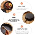 thumbnail image 3 of EIGTHTAIL 1Pc Cast Iron Skillet Camping Frying Pan Non Stick Pan Kitchen Cookware, 3 of 6