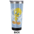 thumbnail image 2 of Looney Tunes Official Floral Distress Tweety 20 oz Travel Tumbler, Stainless Steel, Vacuum Insulated with Leak Resistant Slide-Lock Lid, 2 of 6
