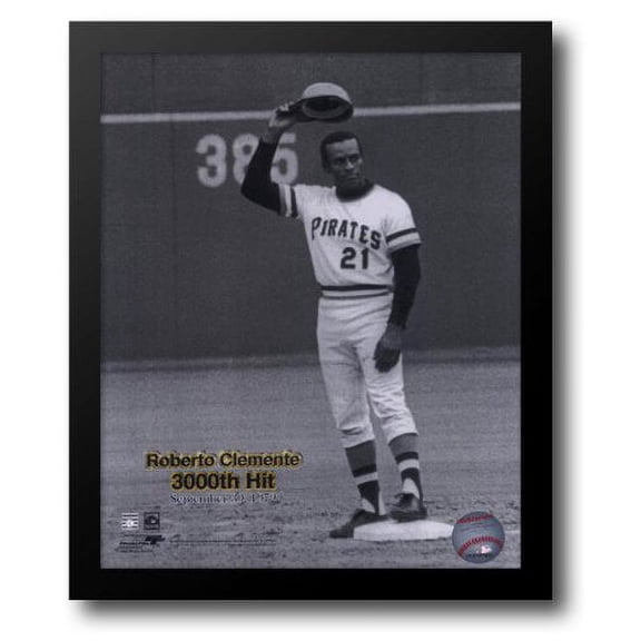 Roberto Clemente - 9/30/72 3000 Hit 12x14 Framed Art Print