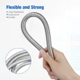 thumbnail image 4 of Zyler - 118" Shower Head Hose Handheld Extra Long Stainless Steel Bathroom Flexible Tube, 4 of 6