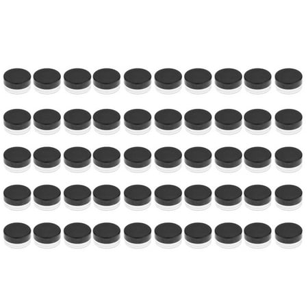 50Pcs Cream Jar Empty Jar Cosmetic Container with Screw for Lip , , Peelings - Black