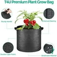 thumbnail image 4 of Fabric Plant Growth Bag with Handle3/5/10 Gallons Heavy-duty Non-woven Smart Garden Flowerpot Thickened Inflatable Parenting Container Black Suitable for Outdoor Flowers and Vegetables., 4 of 7