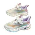 thumbnail image 3 of LIIPEE Girls Sneakers Hook And Loop Strap Closed Toe Non- Soft Sole Mesh Athletic Running Shoes Girls Trendy Birthday Wedding Weekend Sneaker,Purple,13-14 Years, 3 of 8