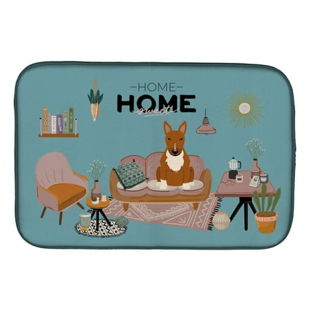 

Carolines Treasures CK7979DDM Red Bull Terrier Sweet Home Dish Drying Mat 14 x 21 multicolor