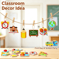 thumbnail image 5 of Back to School Wooden Hanging Ornaments, 24Packs Colorful Print for Classroom Decor B, 5 of 6