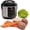 Silver Electric Rice Cooker, variant on Moss & Stone 4-8-Cup Electric Rice Cookers, Clear - Nonstick Interior
