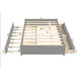 thumbnail image 7 of Full Size Bed Frame with Twin Size Trundle and Two Drawers, Solid Wood Platform Bed Frame for Kids Teens Bedroom, No Fixed Headboard Design, No Box Spring Needed, Gray 79.52''L x 57''W x 15.67''H, 7 of 7