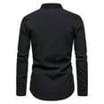thumbnail image 4 of Nueva camisa de negocios ligera con botón de solapa informal de color sólido de manga larga Pompotops oipoqjl27027, 4 of 6