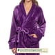 thumbnail image 2 of Bata de forro polar PAVILIA Soft Plush para mujer, color morado L/XL, 2 of 9