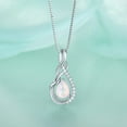 thumbnail image 4 of Starchenie Infinity Teardrop Pendant Necklace for Women 925 Sterling Silver White Opal Jewelry, 4 of 6