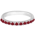 thumbnail image 2 of Ruby Stackable Ring Guard Band 14K White Gold (0.37ct), 2 of 3