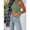 thumbnail image 2 of Camisetas ombligueras sin mangas y con espalda cruzada, 2 of 5