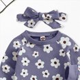 thumbnail image 5 of HCNTES Baby Girl Clothes Winter Toddler Girls Clothes Fall Winter Outfit Sets, Baby Girl Long Sleeve Round Neck Floral Drawstring Pants 0 6 12 18 24 Months 2T 3T 2 Piece, 5 of 5