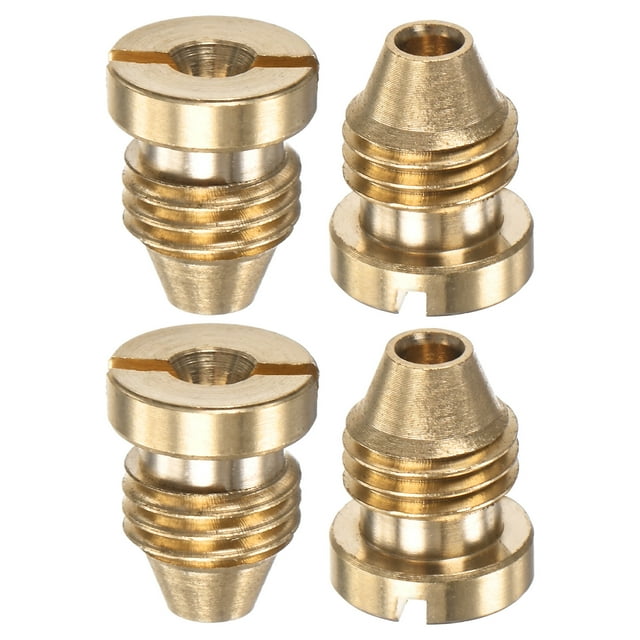 Uxcell 4-Pack Boquilla de Orificio de Cañón de Espuma, Consejos de Conector de Rosca Universal de Latón de 1.25mm