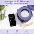 thumbnail image 2 of Lifestance Waxing Kit for Women & Men, L3 Amethyst Digital Wax Warmer 14.1oz Hard Wax Beads & Oil Spray for Brazilian, Bikini, Face Body Hair Removal, 2 of 7
