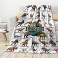 thumbnail image 2 of Dinosaur Blanket for Boys Girls,Dinosaur Gifts for Kids Blanket,Types of Dinosaurs Funny Throw Blanket,Soft Cozy Flannel Blanket Dinosaur Room Decor Gifts for Boys Girls,Kids Size- Dinosaur3, 2 of 7
