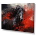 thumbnail image 2 of Designart art Mural Moderne sur Toile Rouge, Décoration Murale Cheval Animal, Cheval Rouge Vif Rouge Noir I, Décoration Murale Cheval, 40x30 Pouces, 2 of 5