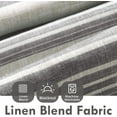 thumbnail image 2 of DriftAway Chris Vertical Striped Pattern Linen Blend Lined Thermal Insulated Blackout and Room Darkening Linen Curtains for Farmhouse Printed 2 Panels 52 Inch by 63 Inch Gray, 2 of 8